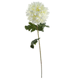 Leaf 50cm Grey Glass Vase Artificial Chrysanthemums - thumbnail 2