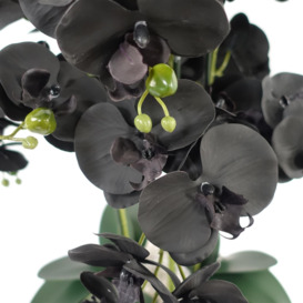 60cm Orchid Black - White Ceramic Planter - thumbnail 3