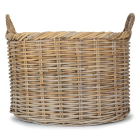Rattan Large Oval Rattan Storage Log Basket With Cordura Lining - thumbnail 3
