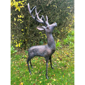 Aluminium Deer Sculpture Stag and Doe Medium - thumbnail 3