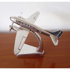 Douglas DC3 Aeroplane Ornament Aluminium Plane Sculpture Gift - thumbnail 1