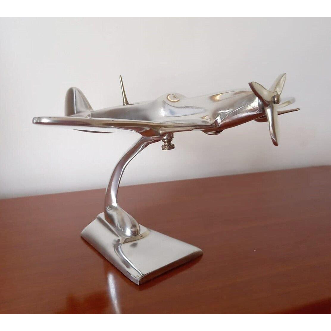 Spitfire Aeroplane Ornament Aluminium Plane Sculpture Gift - image 1