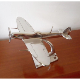Spitfire Aeroplane Ornament Aluminium Plane Sculpture Gift - thumbnail 2