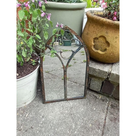 Leavesdon Arched Window Mirror for Home or Garden 40cm tall - thumbnail 1