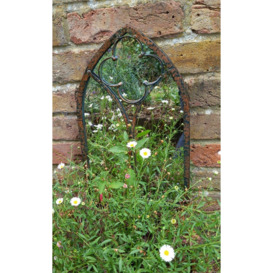 Leavesdon Arched Window Mirror for Home or Garden 40cm tall - thumbnail 2