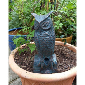 Long Eared Owl Garden Sculpture Outdoor Figurine - thumbnail 1