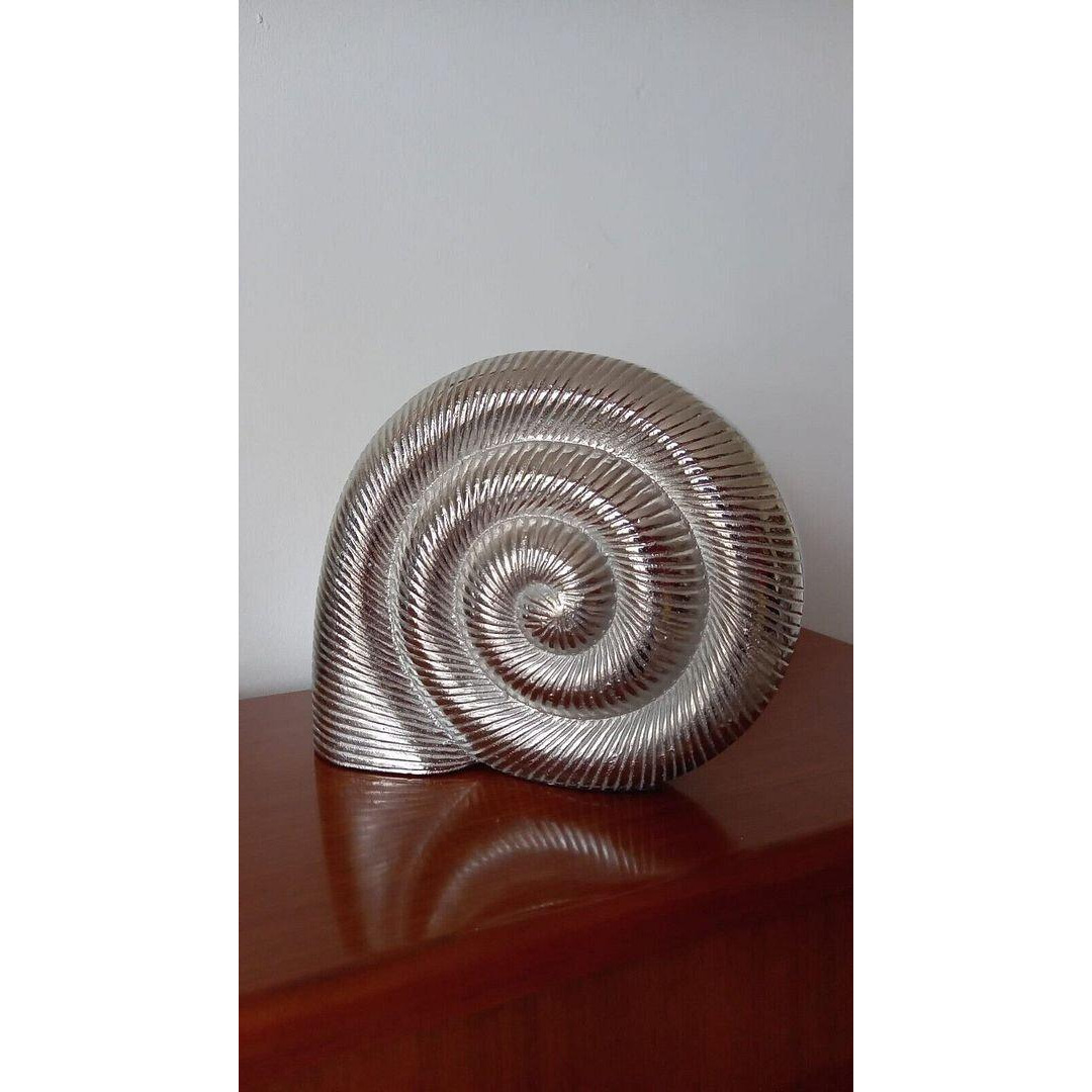 Ammonite Seashell Ornament Giant Polished Aluminium Sculpture - image 1