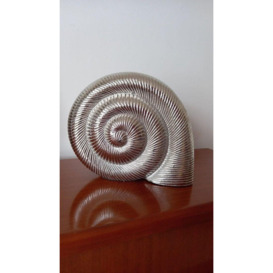 Ammonite Seashell Ornament Giant Polished Aluminium Sculpture - thumbnail 2