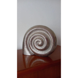 Ammonite Seashell Ornament Giant Polished Aluminium Sculpture - thumbnail 1