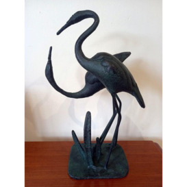 Love Cranes Garden Sculpture Cast in Aluminium with Bronzed Finish - thumbnail 2