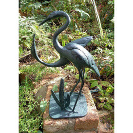 Love Cranes Garden Sculpture Cast in Aluminium with Bronzed Finish - thumbnail 3