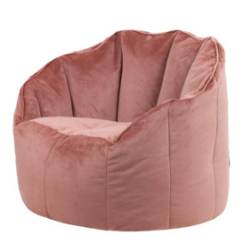 Sirena Scallop Chair Bean Bag Velvet Bean Bags - thumbnail 1