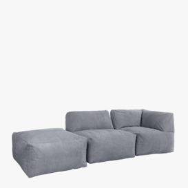 Tetra Fine Cord Natural Modular Sofa Set (3 individual sections) - Combination One