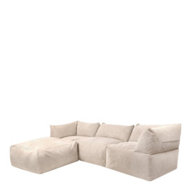 Tetra Fine Cord Natural Modular Sofa Set (4 individual sections) - Combination Four