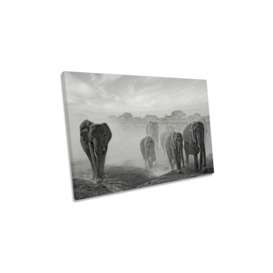 Sequence of Emotion Elephants Canvas Wall Art Picture Print