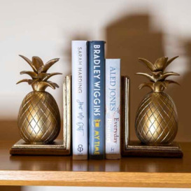 Art Deco Style Gold Pineapple Bookends