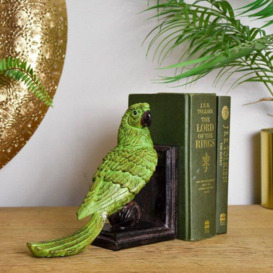 Exotic Green Parrot on a Ball Bookends - thumbnail 3
