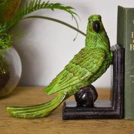 Exotic Green Parrot on a Ball Bookends - thumbnail 2