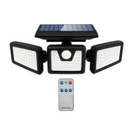 Solar Sensor 3 Heads  Wall Light ,2400mAh, 6000-6500K - thumbnail 1
