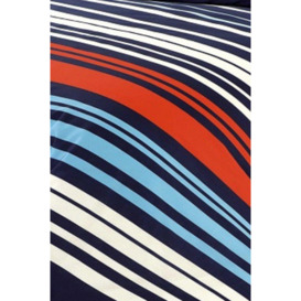 Pedro Multi Stripe Duvet Cover Set Blue/Red Fresh and Modern Bedding - thumbnail 3