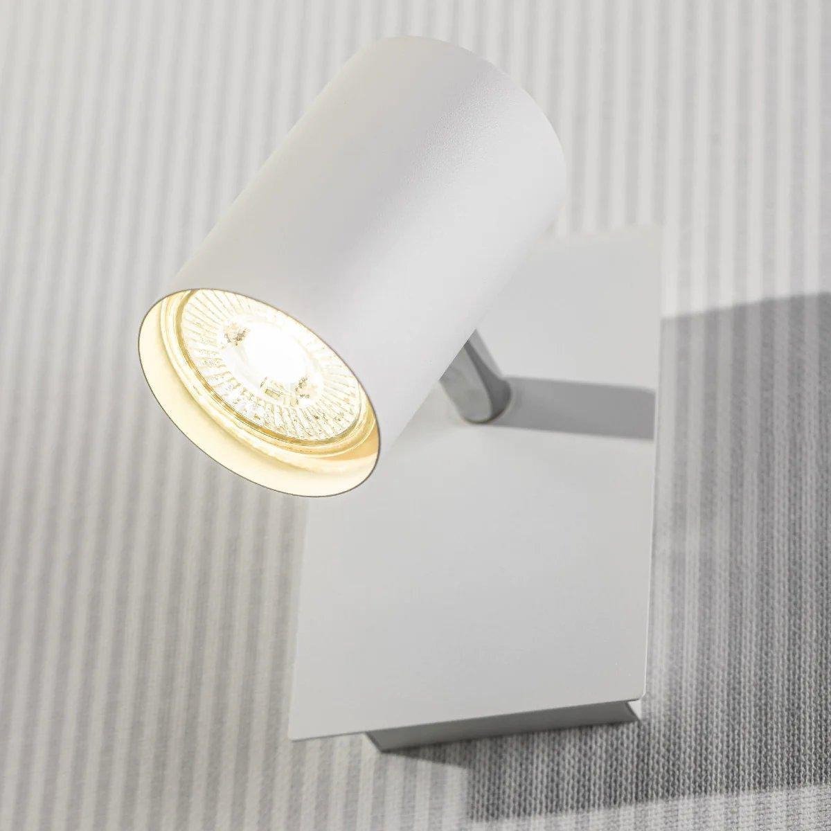 'Veneto' White Single GU10 Ceiling Spotlight Adjustable - image 1