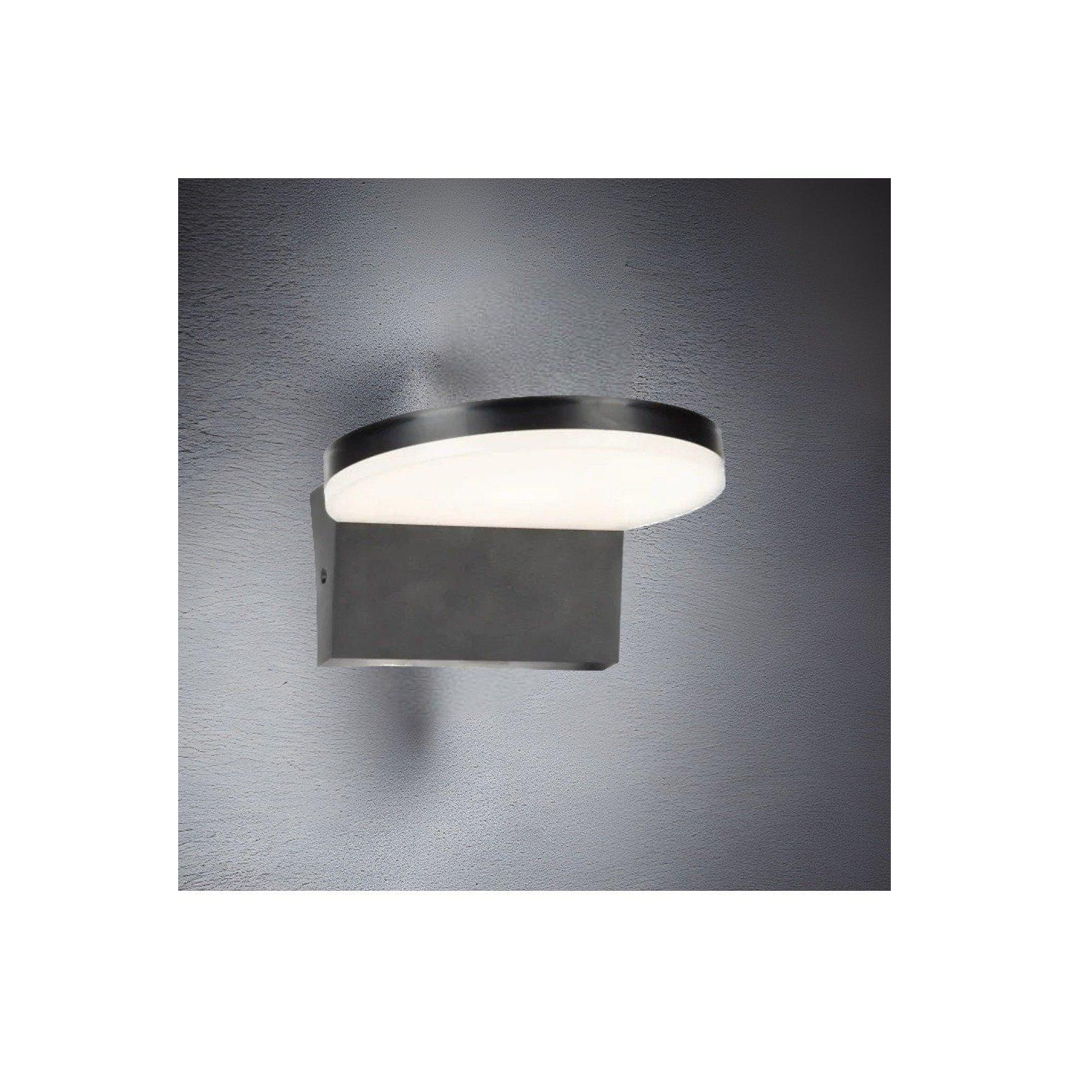 'Aubrey' Black Curved LED Outdoor Wall Light 4000k Natural White Integrated LED IP65 - image 1
