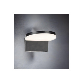 'Aubrey' Black Curved LED Outdoor Wall Light 4000k Natural White Integrated LED IP65 - thumbnail 1