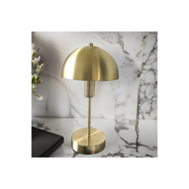 'Nellie' Brushed Gold Dome Mushroom Table Desk Bedside Lamp