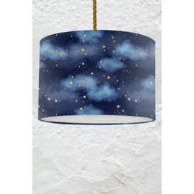 Night Sky and Gold Stars Lampshade