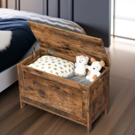 Wooden Large Storage Box with Lid - thumbnail 2