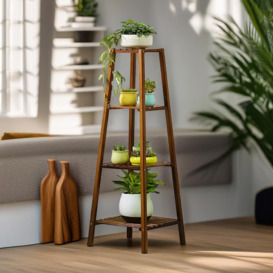 Bamboo 4 Tier Indoor Outdoor Plant Stand - thumbnail 2