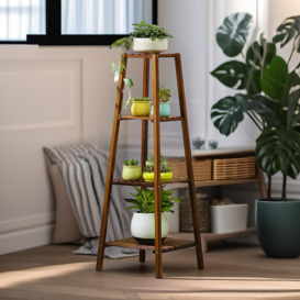 Bamboo 4 Tier Indoor Outdoor Plant Stand - thumbnail 1