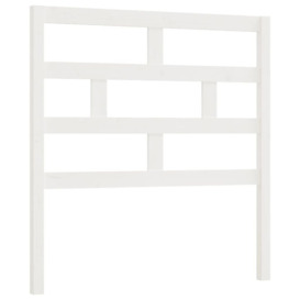 Bed Headboard White 96x4x100 cm Solid Wood Pine - thumbnail 2