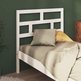 Bed Headboard White 96x4x100 cm Solid Wood Pine - thumbnail 3