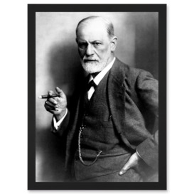 Vintage Photo Portrait Doctor Sigmund Freud Psychoanalysis Neurologist Artwork Framed Wall Art Print A4