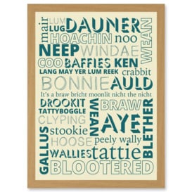 Quote Scottish Scotland Sayings Words Typography Artwork Framed Wall Art Print A4 - thumbnail 1