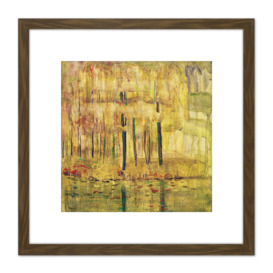 Ciurlionis Etude Study Symbolist Painting 8X8 Inch Square Wooden Framed Wall Art Print Picture with Mount