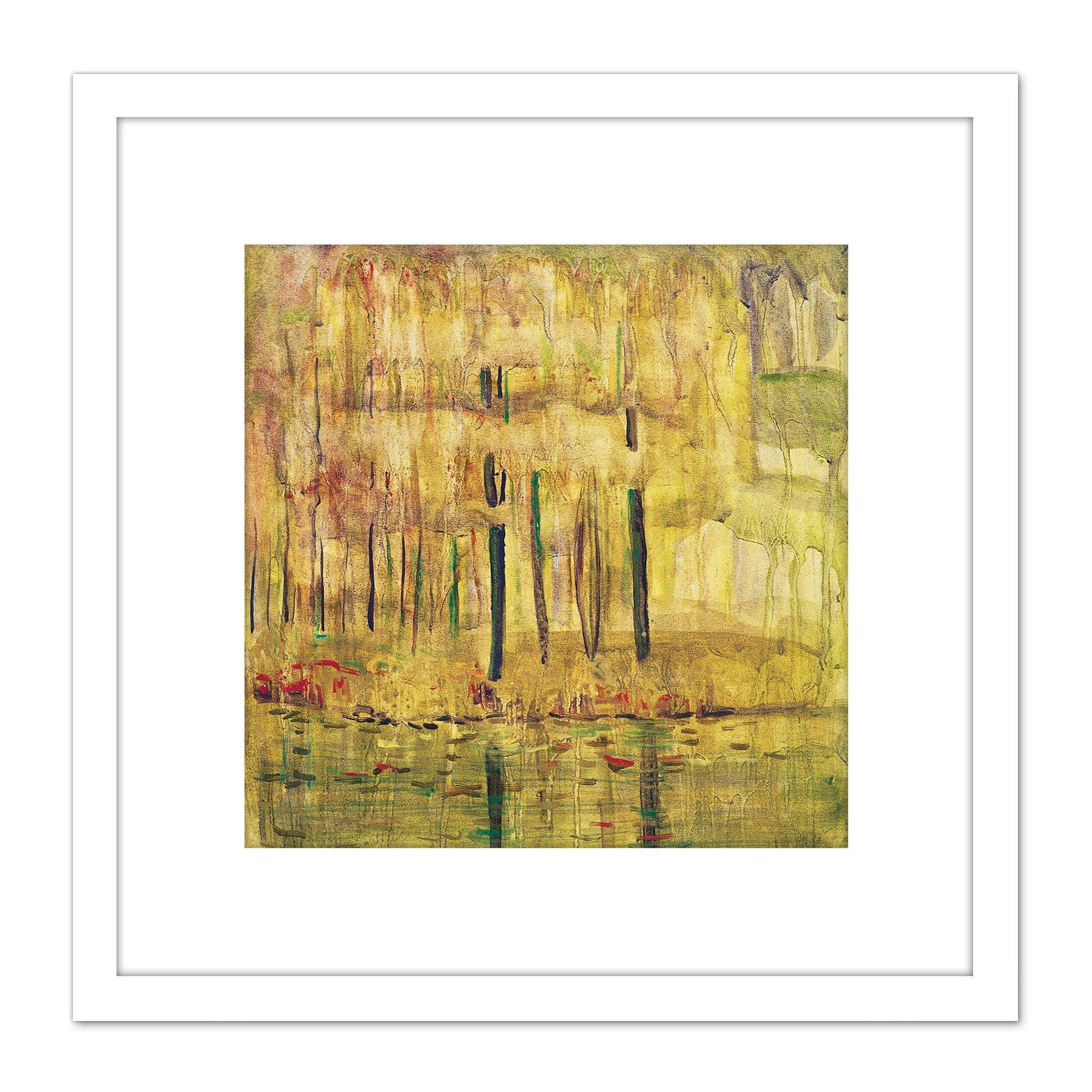 Ciurlionis Etude Study Symbolist Painting 8X8 Inch Square Wooden Framed Wall Art Print Picture with Mount - image 1