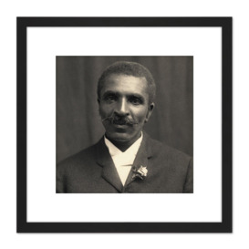 Portrait Botanist George Carver Photo 8X8 Inch Square Wooden Framed Wall Art Print Picture with Mount - thumbnail 1