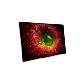 Red Apple Kitchen Canvas Wall Art Picture Print