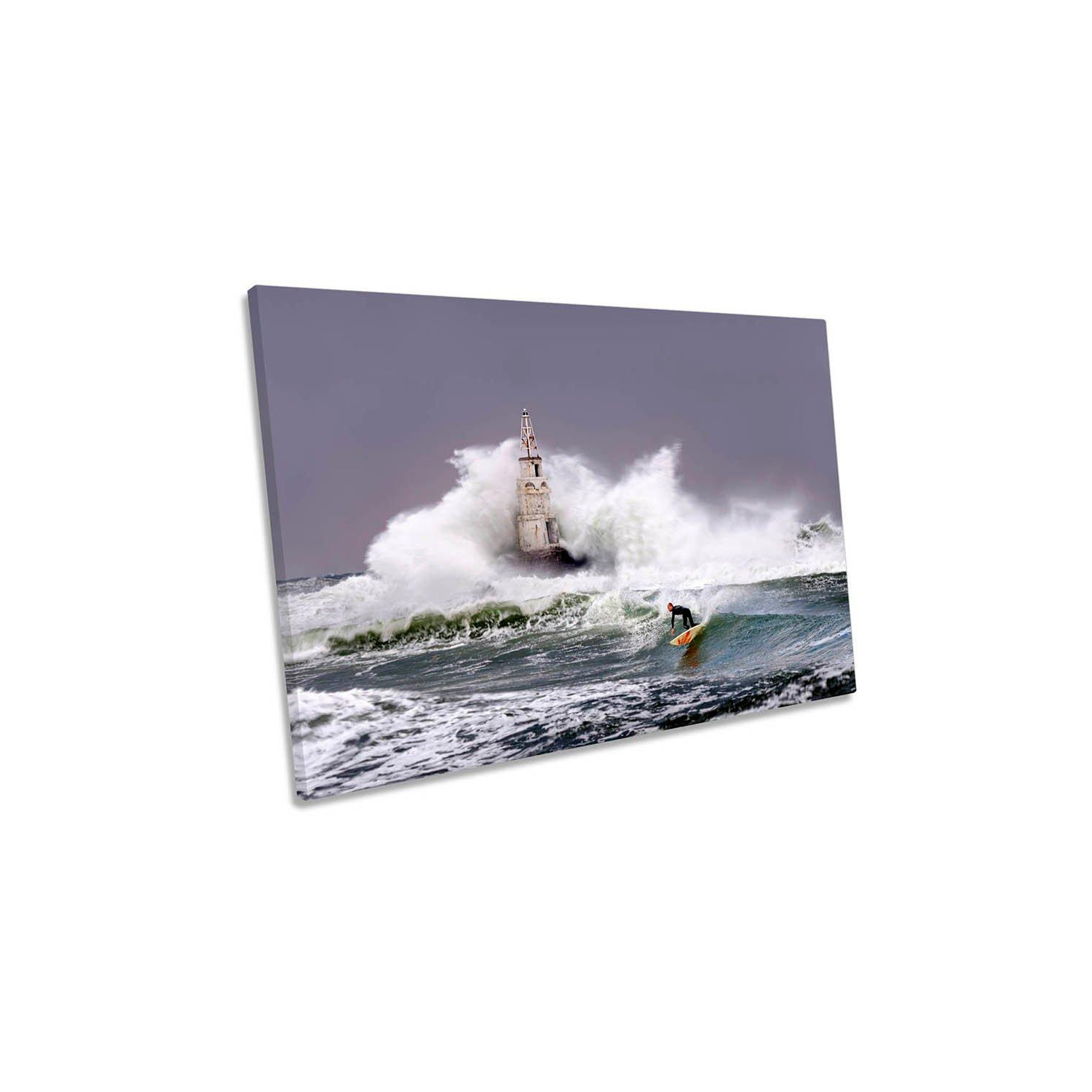 Surf Surfing Sport Waves Ocean Canvas Wall Art Picture Print - image 1