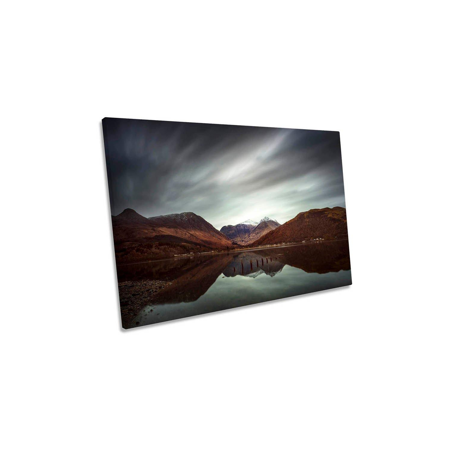 Clouds over Glencoe Scottish Highlands Canvas Wall Art Picture Print - image 1