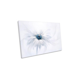 Serenity White Floral Flower Daisy Canvas Wall Art Picture Print