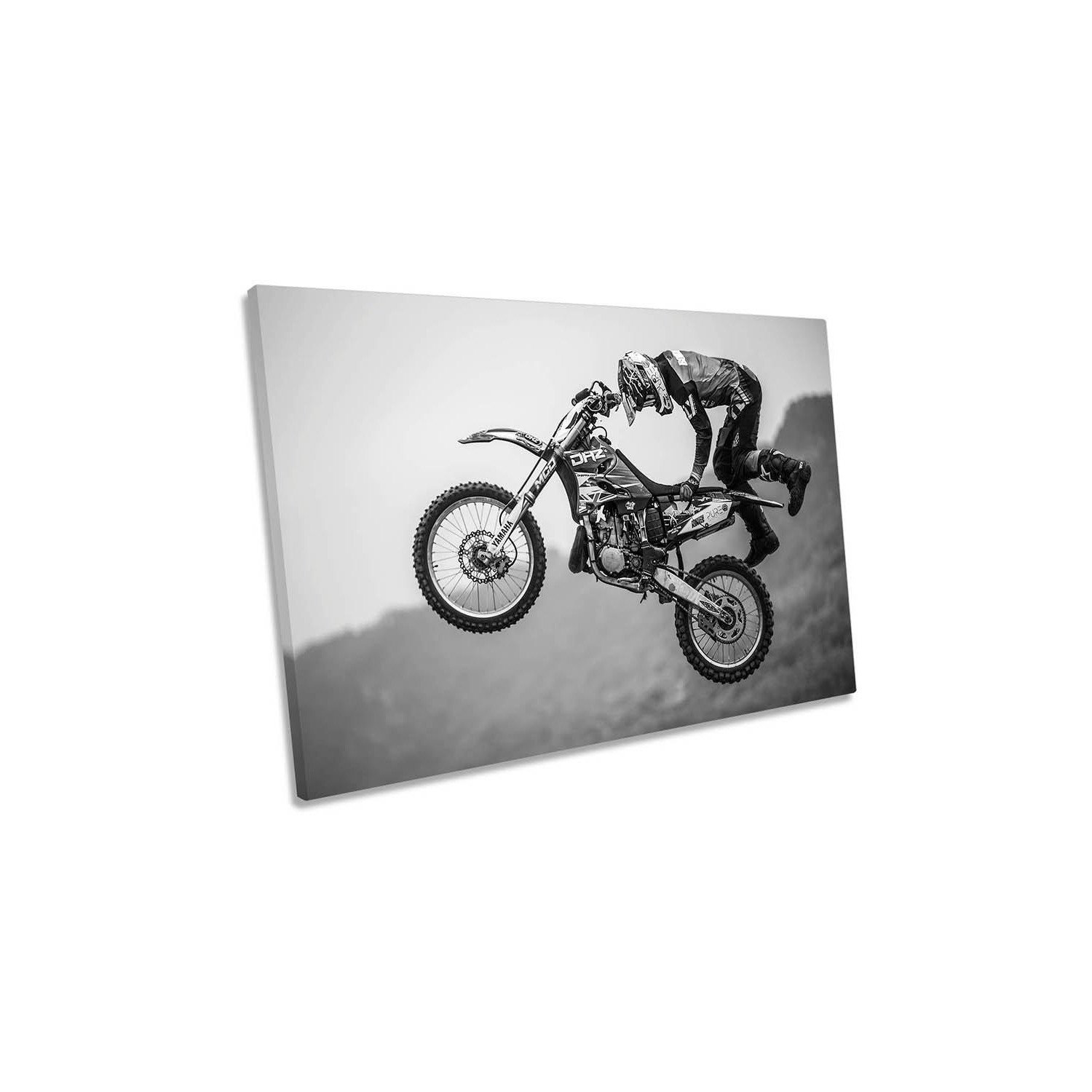 Battle of Transcendence Motor Bike Sports Canvas Wall Art Picture Print - image 1