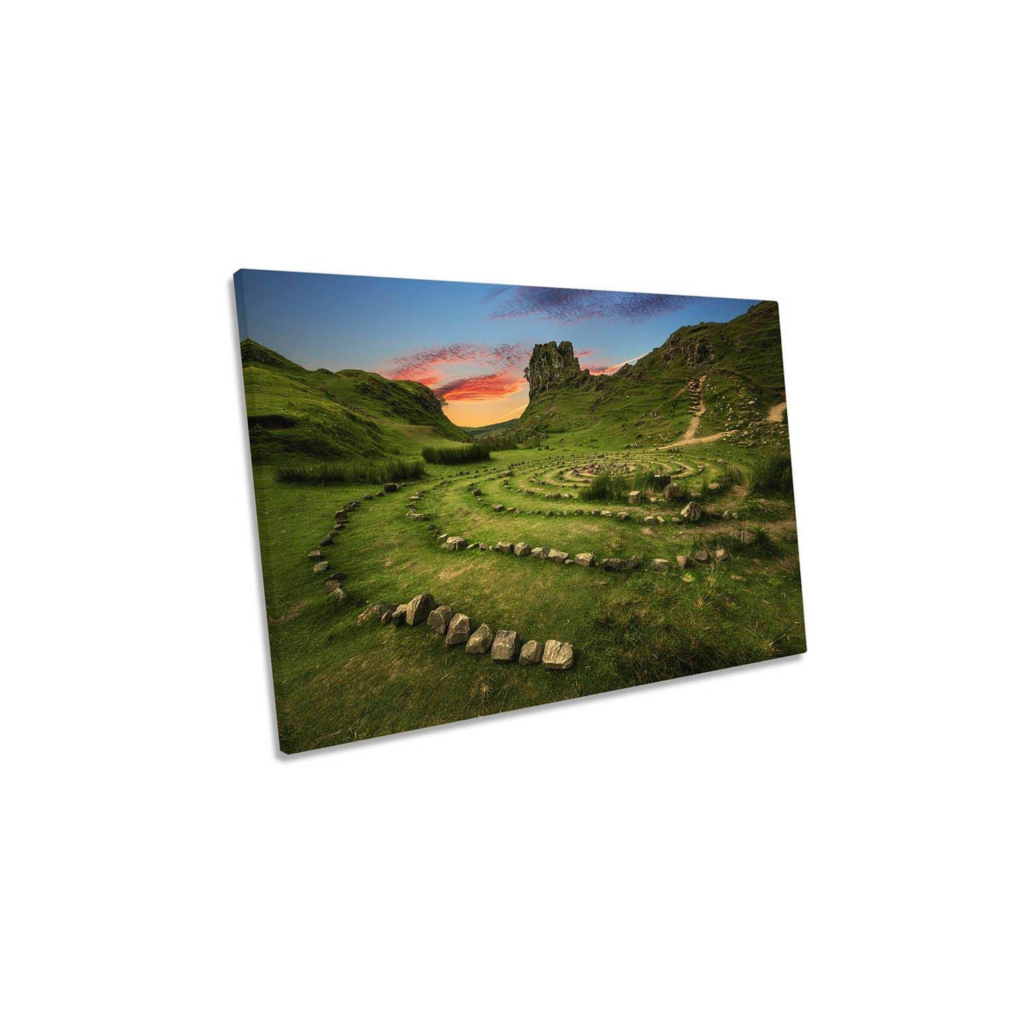Fairy Glen Isle of Skye Scotland Canvas Wall Art Picture Print - image 1