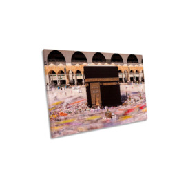Holy Mosque Makkah Mecca Religion Canvas Wall Art Picture Print - thumbnail 1