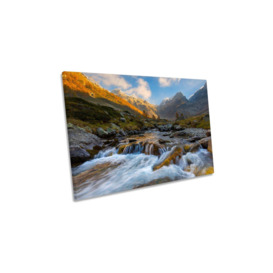 Mountain River Nature Landscape Canvas Wall Art Picture Print