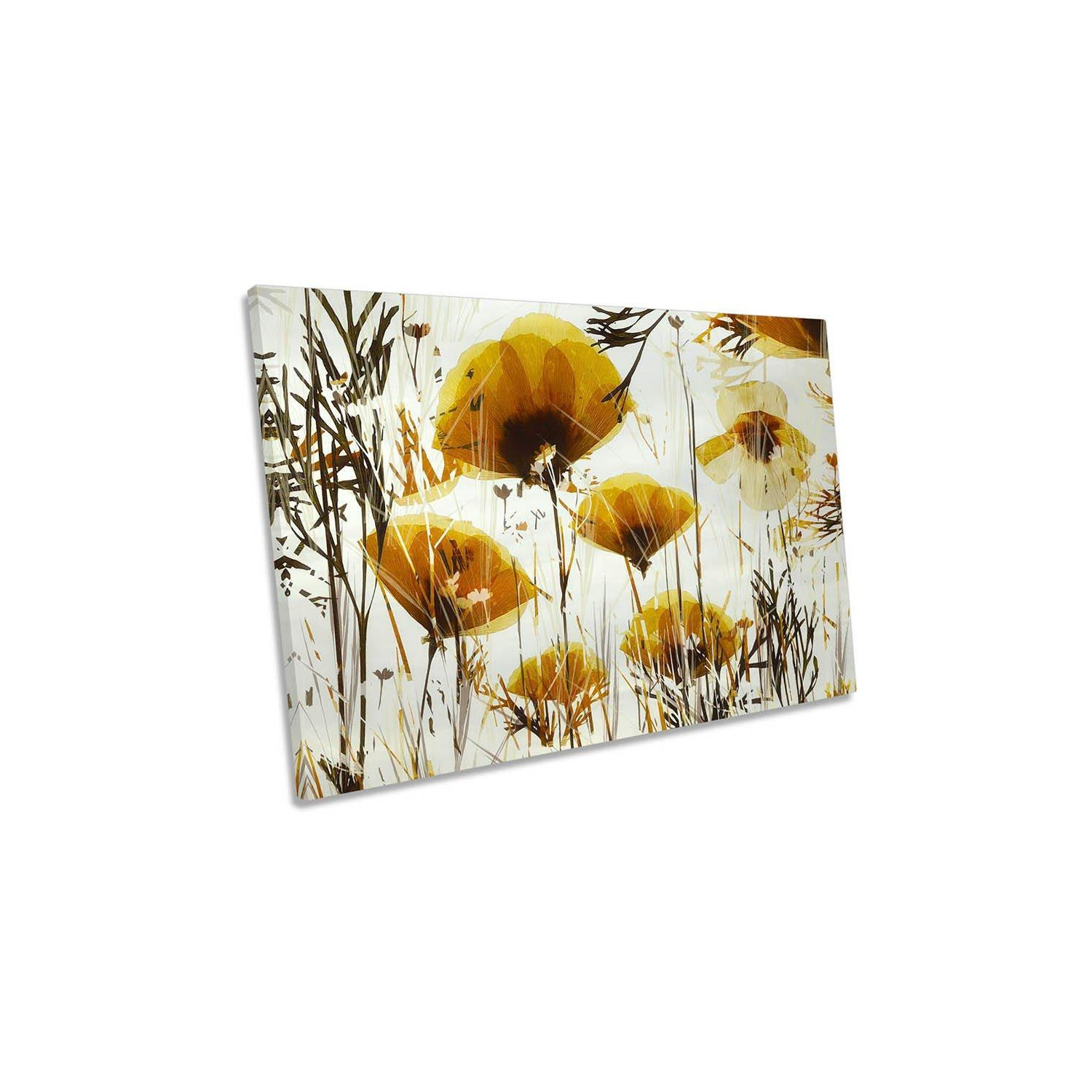 Promise Poppies Flower Floral Orange Canvas Wall Art Picture Print - image 1