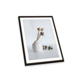 Light Touches Gently Flower Seeds Vase Framed Art Print Picture Wall Artwork - (W)64cm x (H)89cm