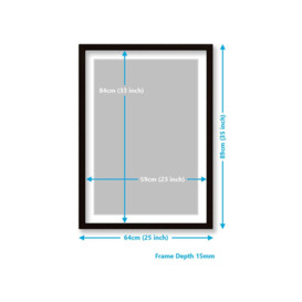Black Gems Abstract Modern Framed Art Print Picture Wall Artwork - (W)64cm x (H)89cm - thumbnail 2